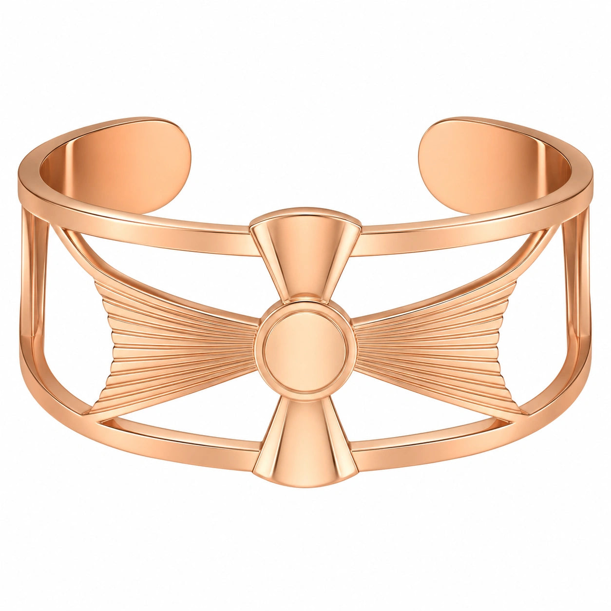 Bracciale Rigido Ventaglio Oro Rosa