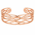 Bracciale Ondulato Aperto in Oro Rosa