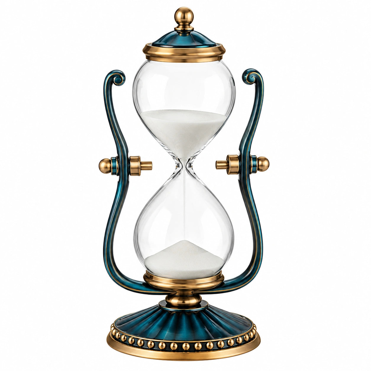 Clessidra Decorativa Blu e Oro Rotonda