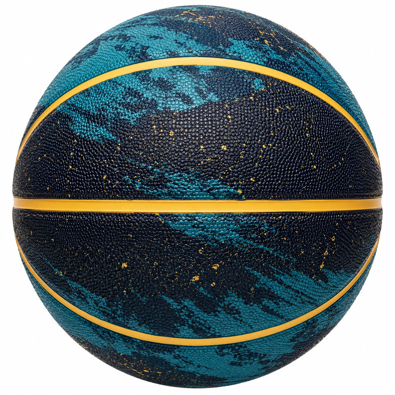 Pallone da Basket Taglia 7 in Blu e Oro per Esterni