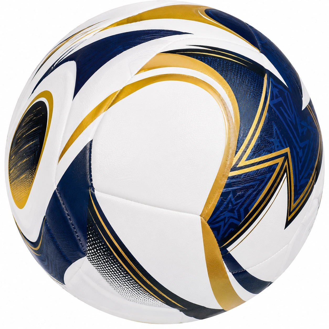 Pallone da Calcio Misura 5 Bianco Blu Oro