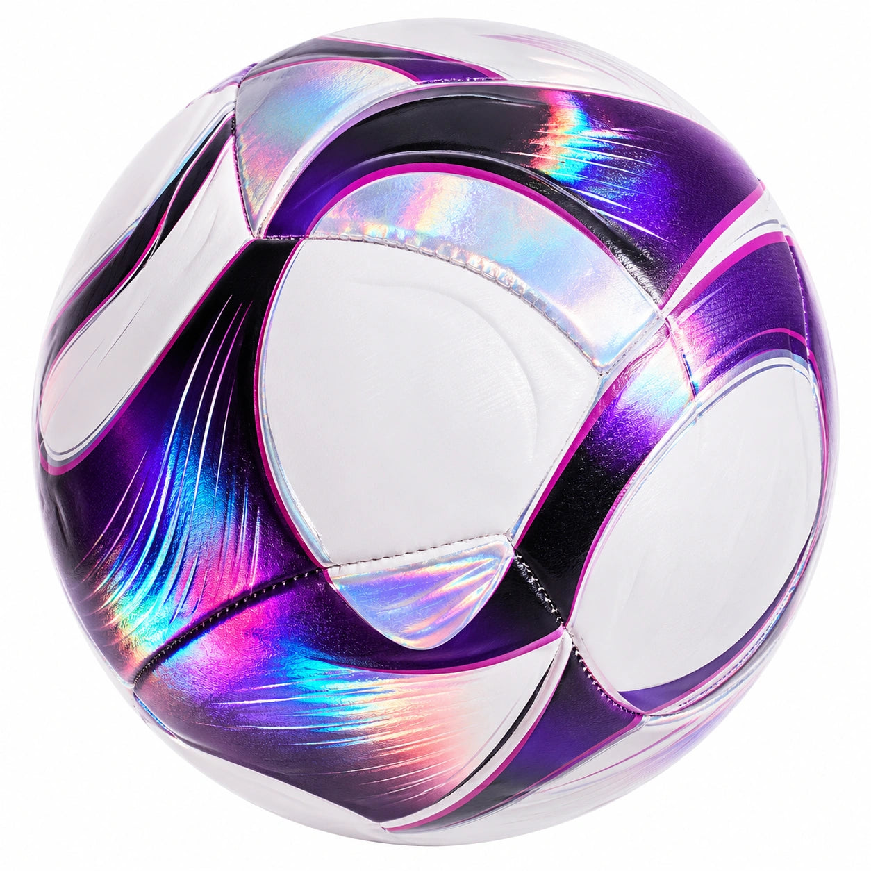 Pallone da Calcio Bianco e Viola con Design Accattivante