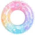 Ciambella Gonfiabile Multicolore con Conchiglie per Piscina